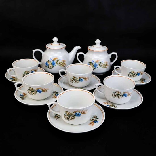 Tējas servīze Karīna ar Jāņu pušķi