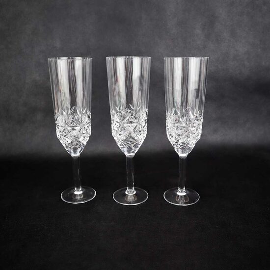 Kristāla šampanieša glāzes Komēta