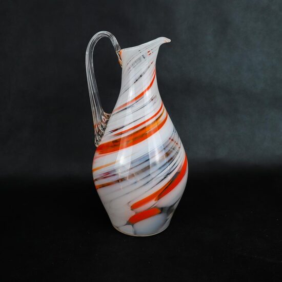 Stikla krūka ar slaidu kaklu divkrāsaina