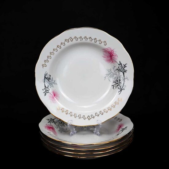 Zupas šķīvji Vilnis rozā krizantēma 1.šķ.