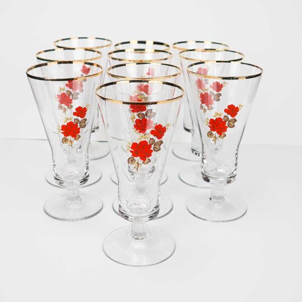 Līvānu stikla pokāli EVA ar rozēm 10gb