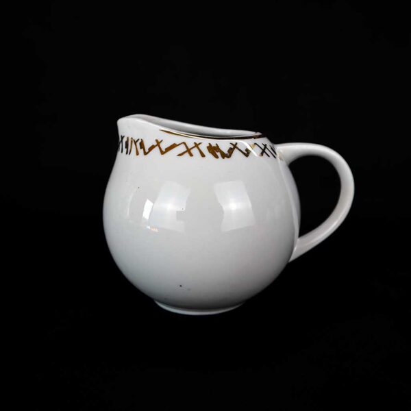 Marijkas krējuma kanniņa balta ar zeltu